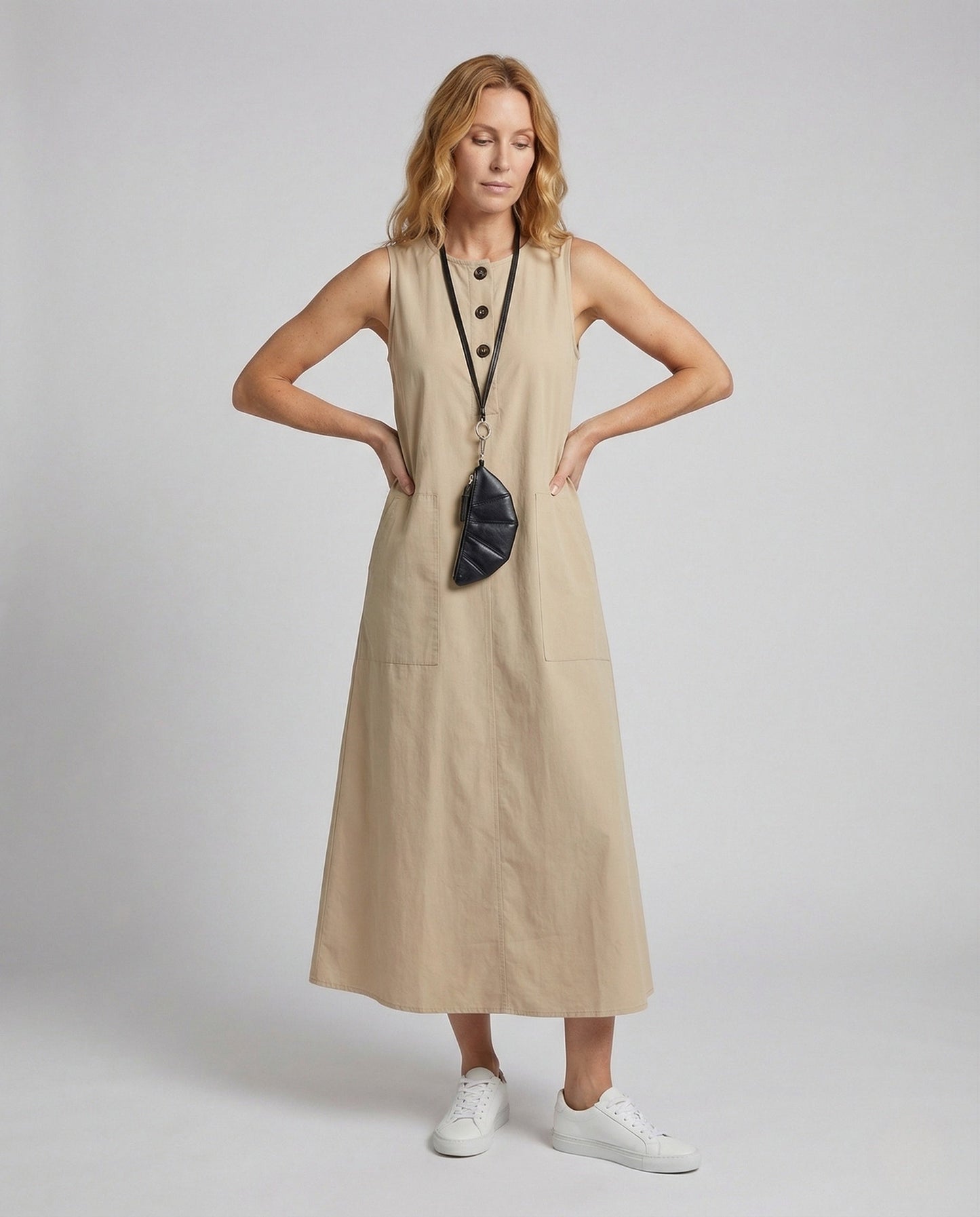 Damen Oversize Swingkleid mit Taschen - Eveloria