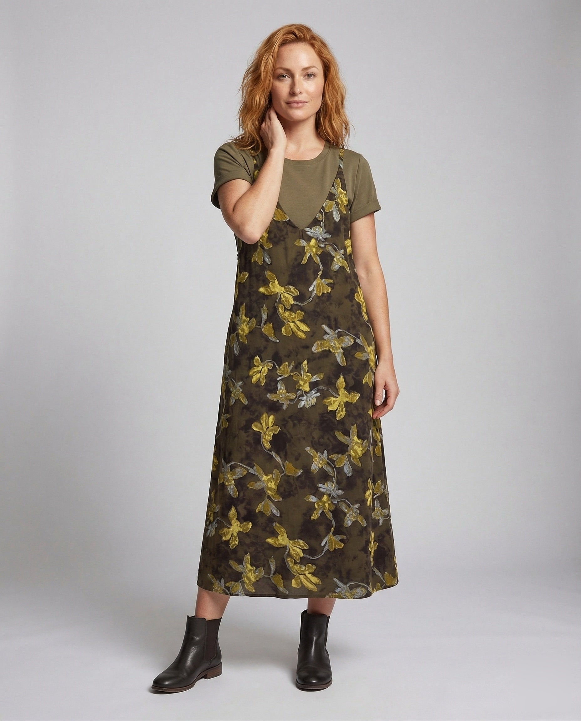 Damen Maxikleid Jeansoptik - Eveloria