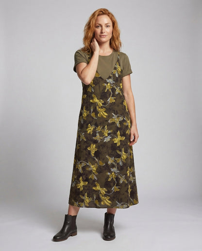 Damen Maxikleid Jeansoptik - Eveloria