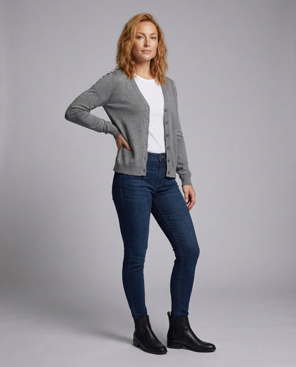 Damen Lagen-Set Maxirock Cardigan - Eveloria