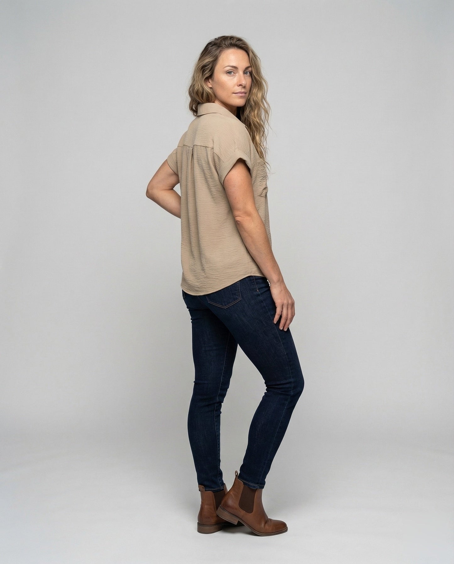 Damen Viskose Bluse Lockere Passform - Eveloria