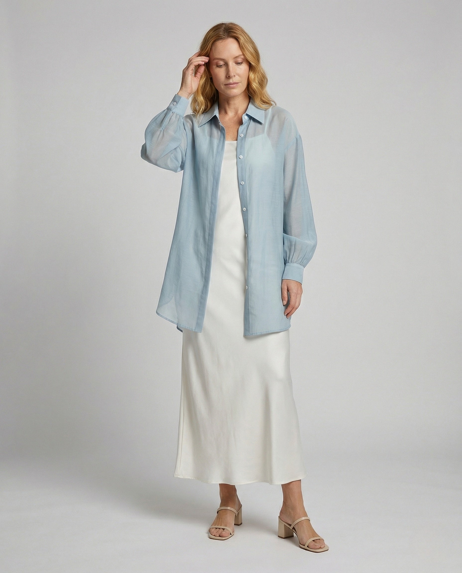 Damen Oversize Bluse Cut Out Rücken - Eveloria