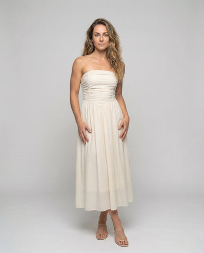 Damen A-Linie Maxikleid Bandeau-Schnitt - Eveloria
