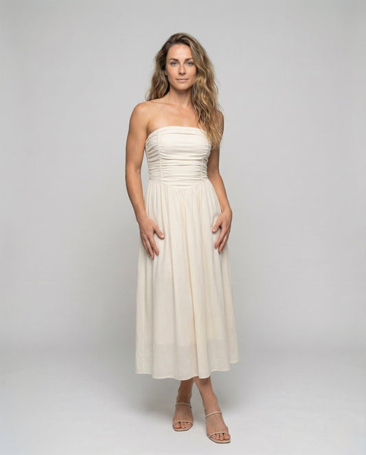 Damen A-Linie Maxikleid Bandeau-Schnitt - Eveloria