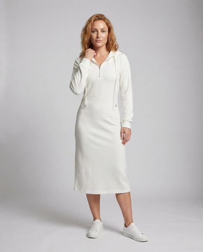 Damen Langarm Midikleid Jersey - Eveloria
