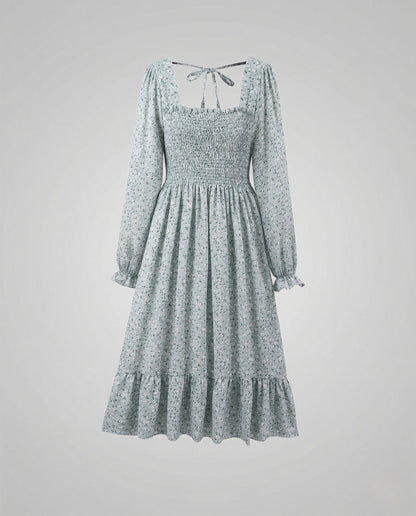 Damen Midikleid Smokoberteil - Eveloria