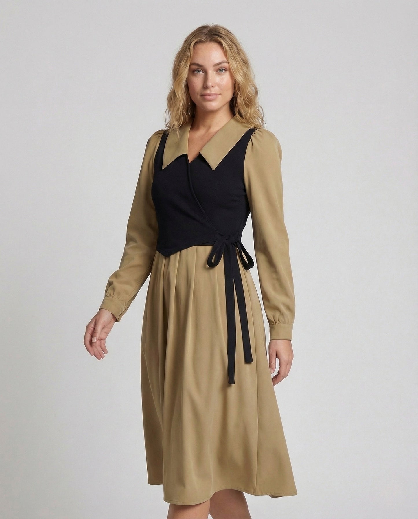 Damen Retro Midikleid mit Bustier - Eveloria