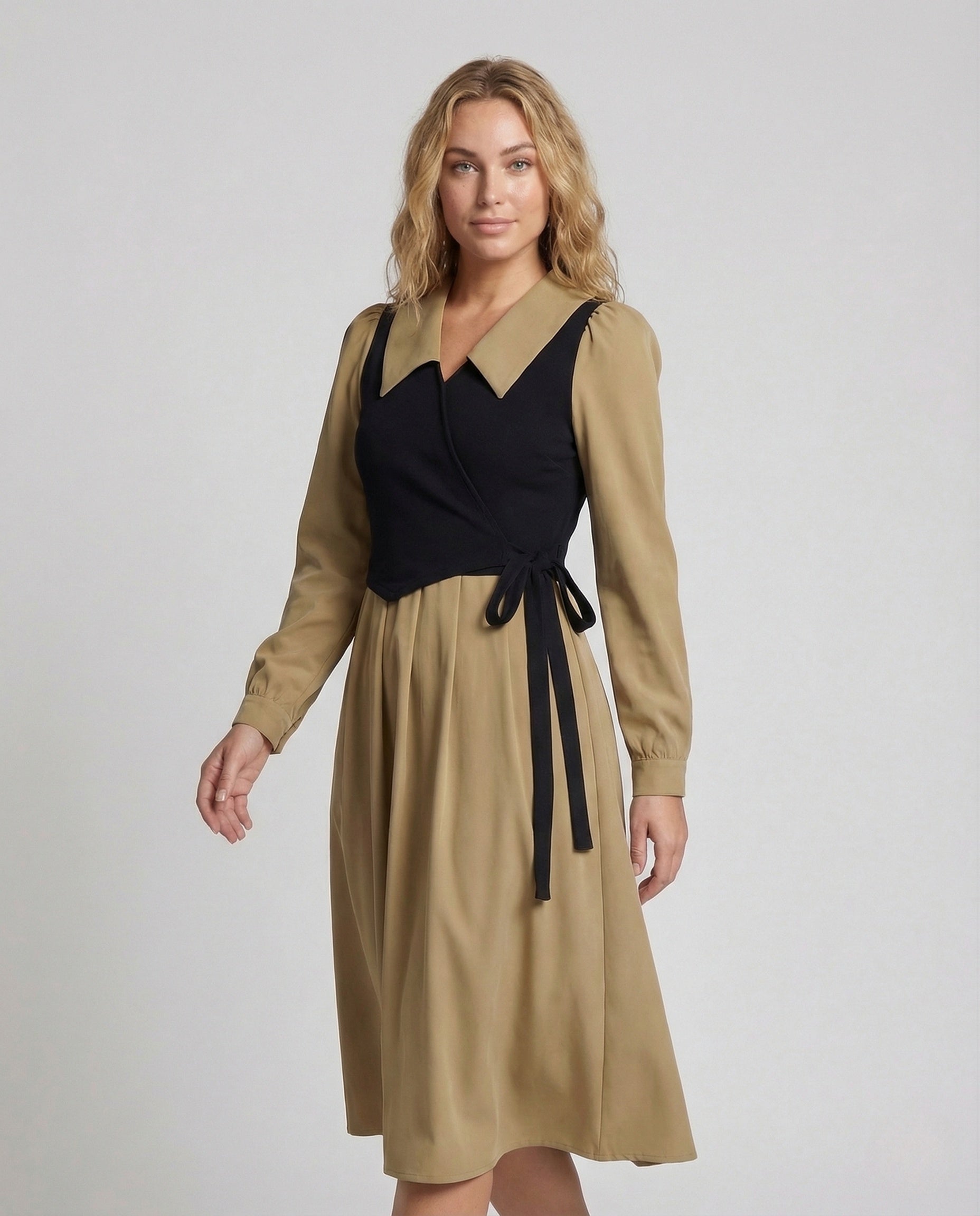 Damen Retro Midikleid mit Bustier - Eveloria
