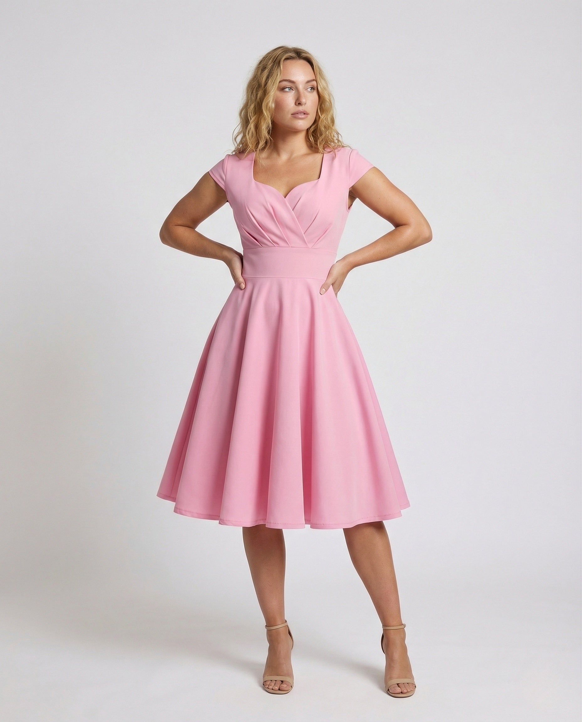Damen Swingkleid Tellerrock Retro-Style - Eveloria