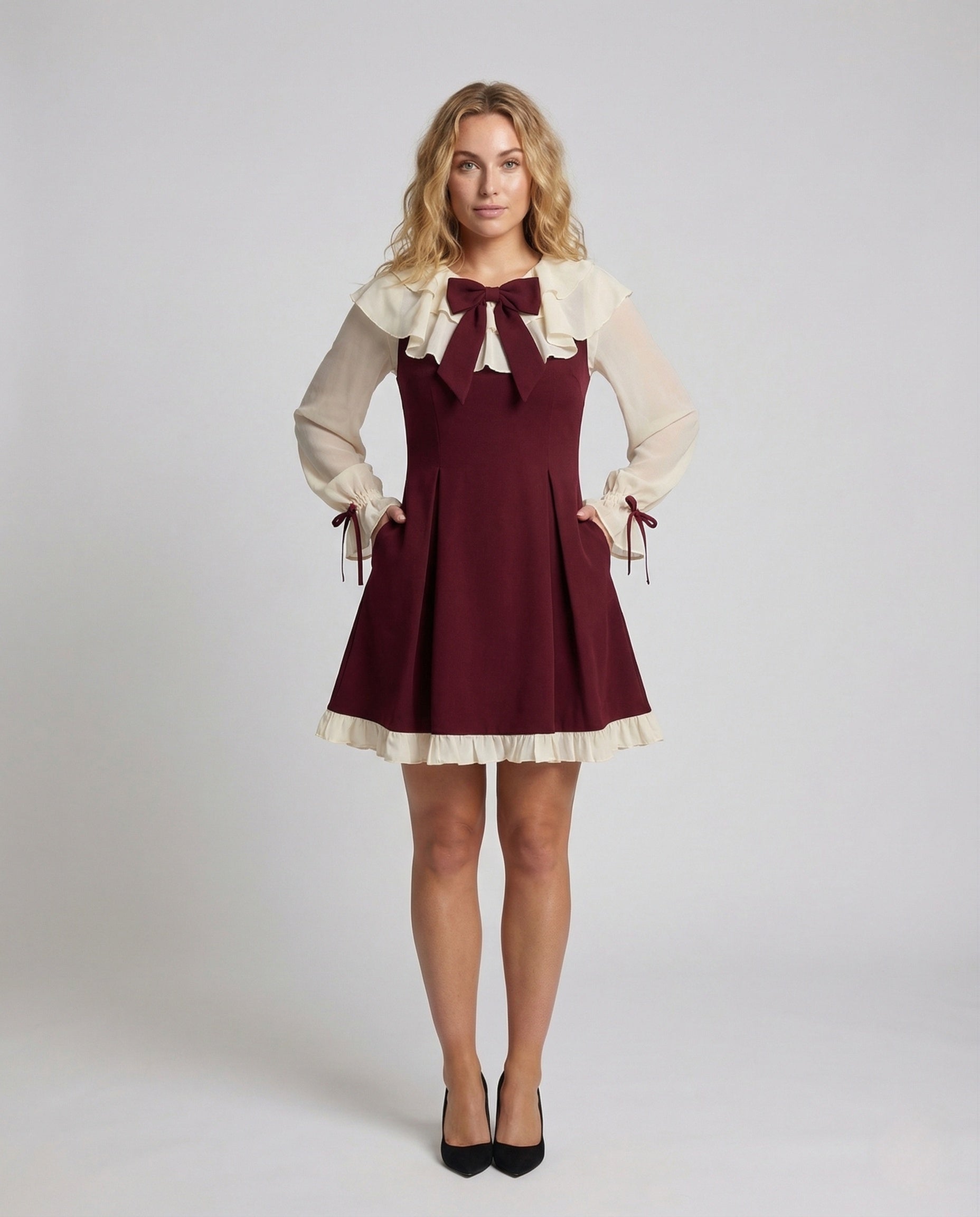 Damen Zweiteiler Kleid Romantic Look - Eveloria