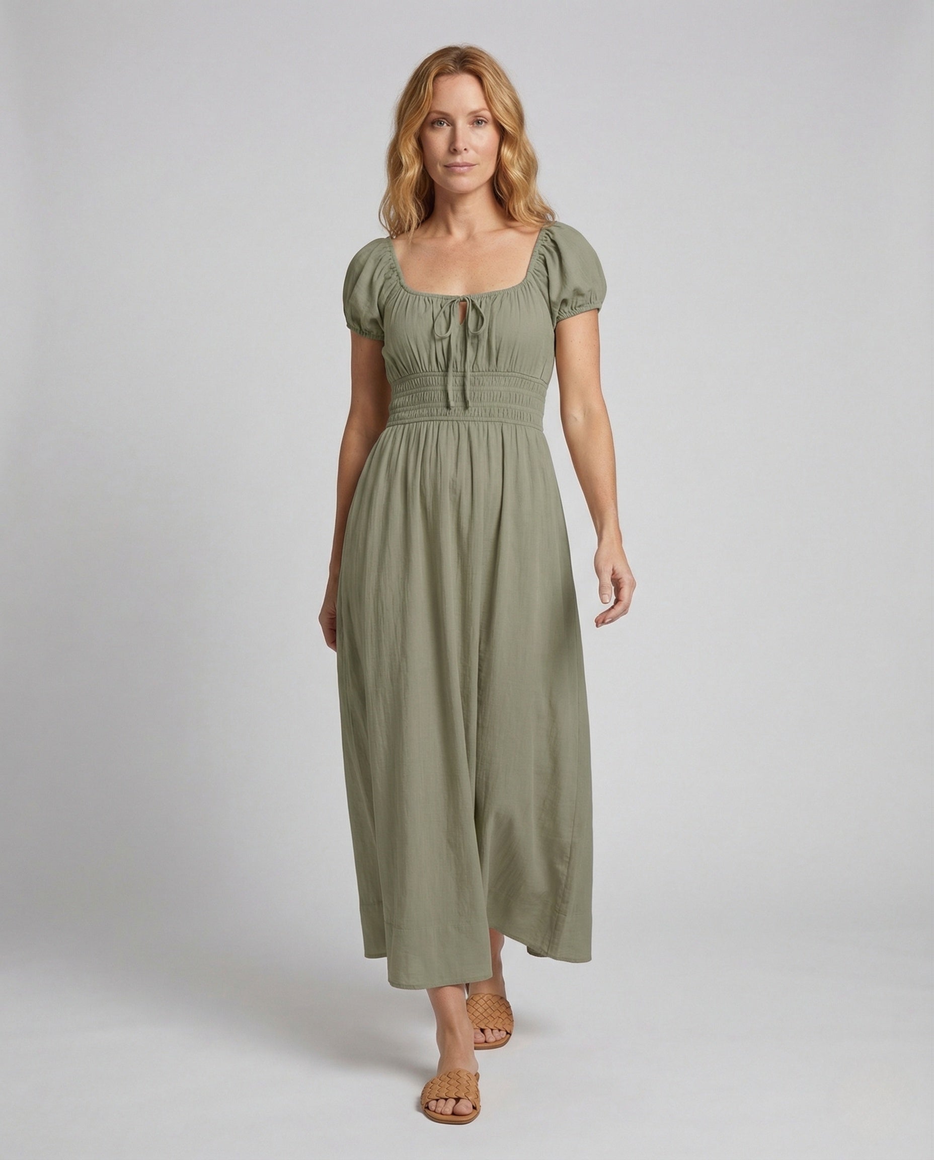 Damen Maxikleid Empire Taille Sommerkleid - Eveloria