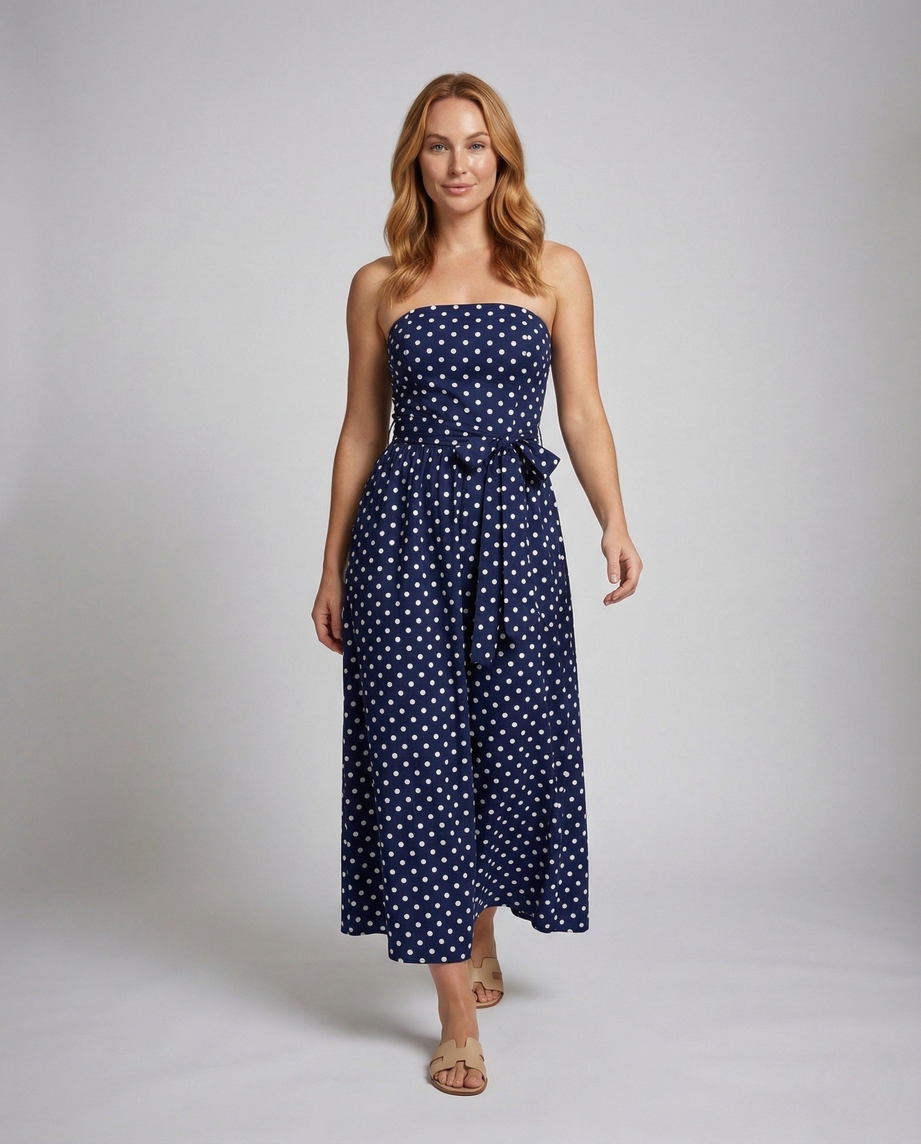 Damen Maxikleid Trägerlos Korsage - Eveloria
