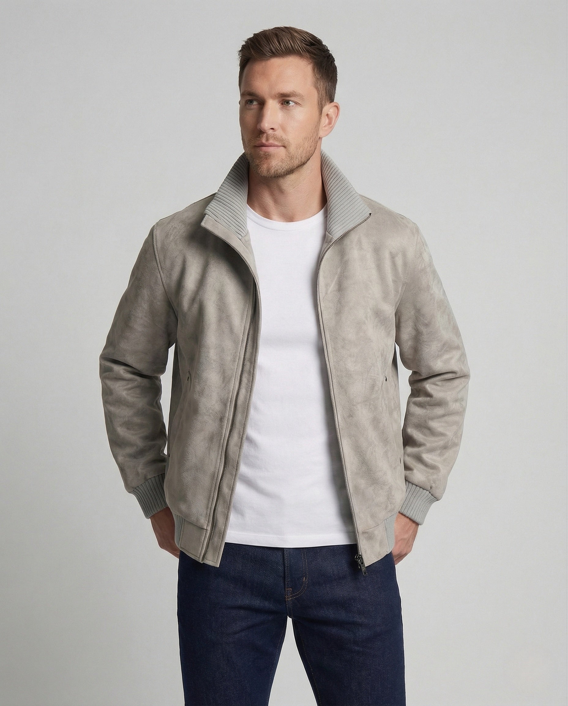 Herren Velours Bomberjacke Urban → Herren Velours-Bomberjacke Urban - Eveloria
