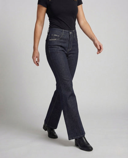 Damen High Waist Bootcut Jeans - Eveloria