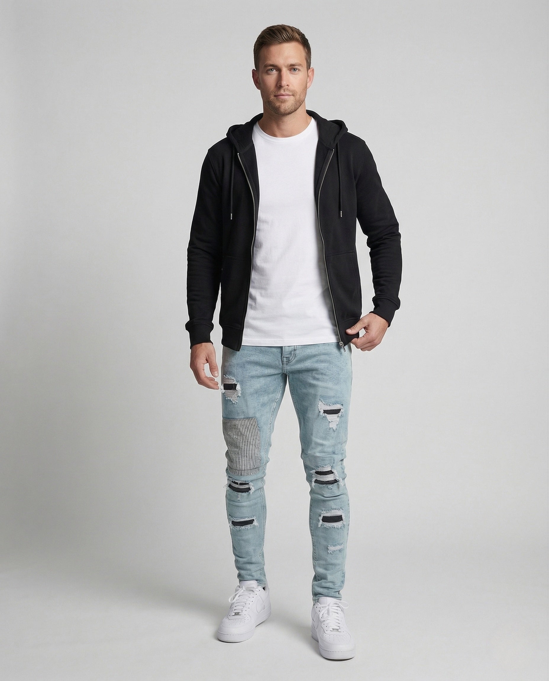 Herren Slimfit Destroyed Jeans - Eveloria