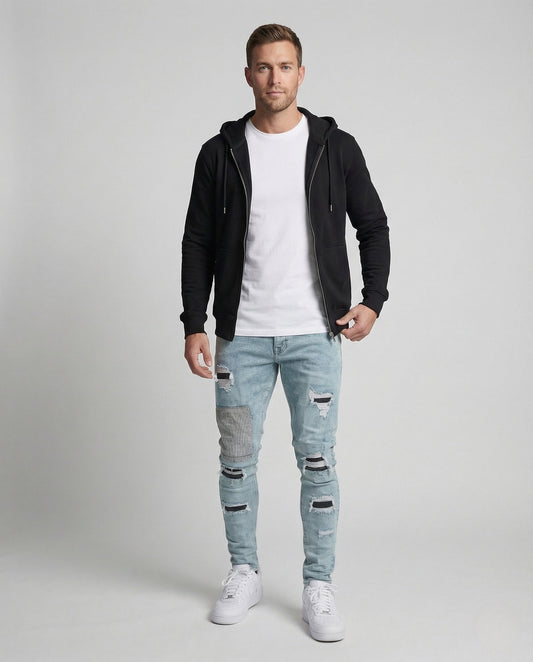 Herren Slimfit Destroyed Jeans - Eveloria