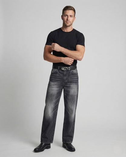Herren High Waist Relax Jeans - Eveloria