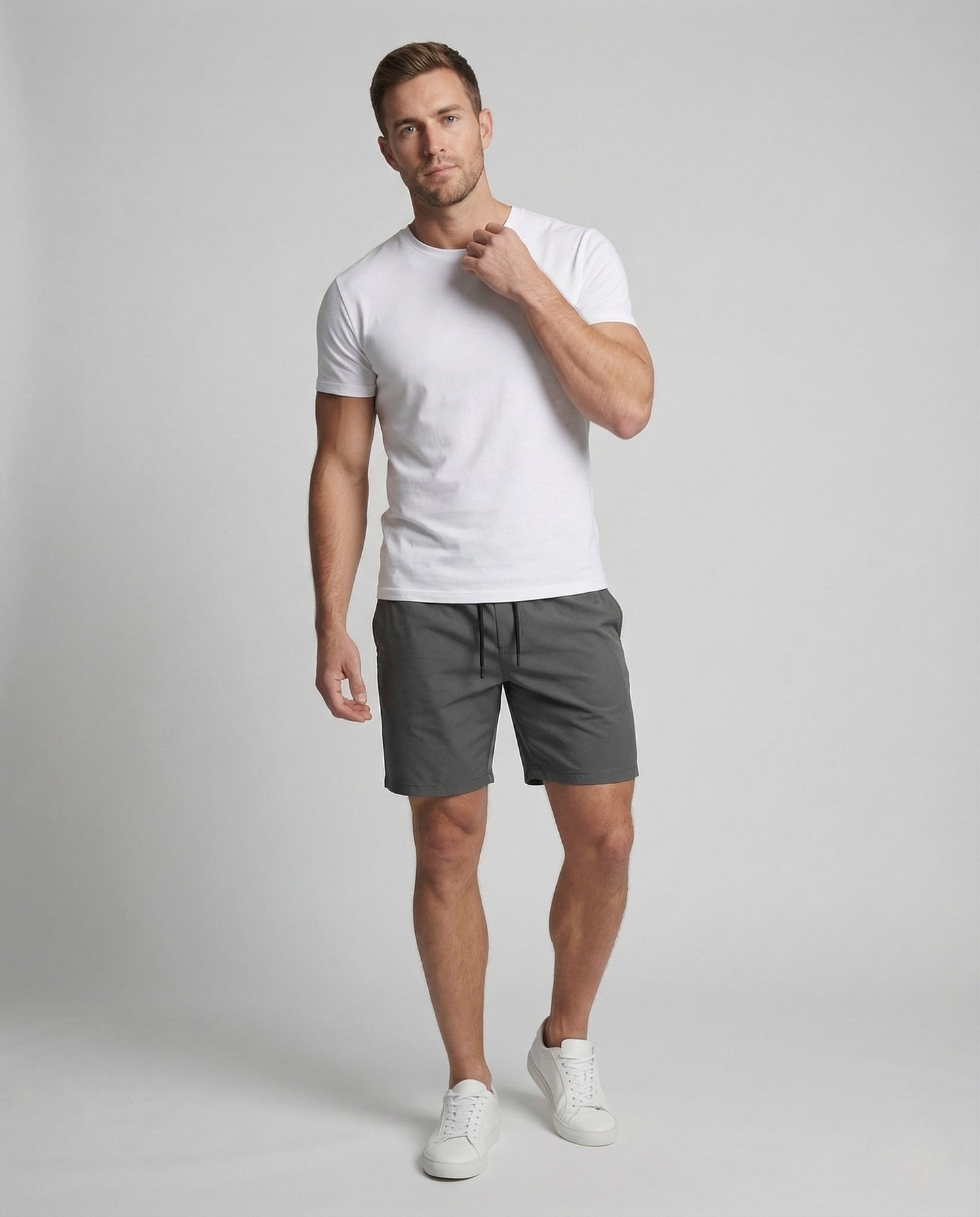 Herren Relax Shorts Elastikbund Stretch Bequem Schwarz - Eveloria