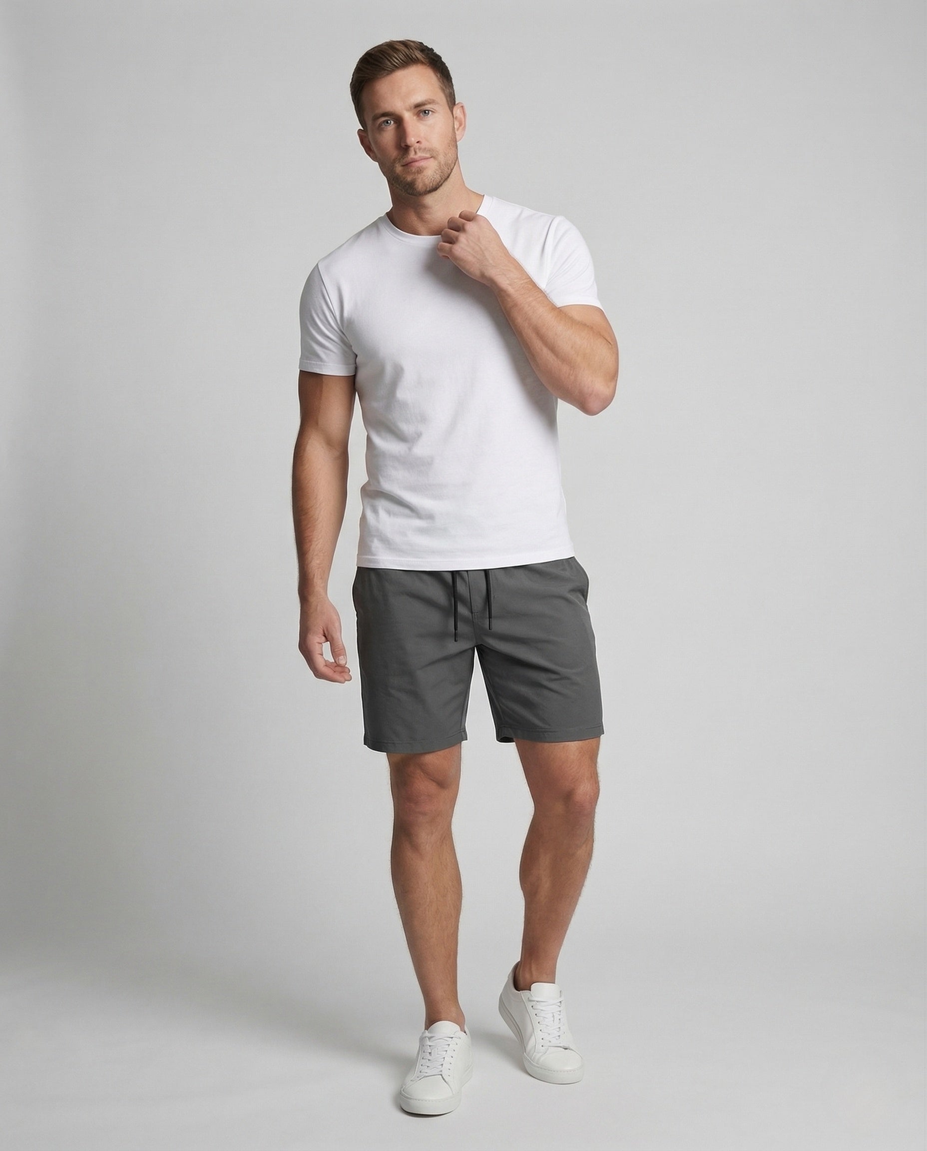 Herren Relax Shorts Elastikbund Stretch Bequem Schwarz - Eveloria