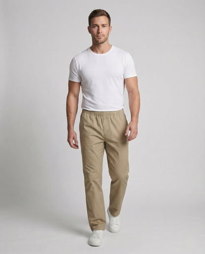 Herren Chino Straight Fit Hose Elastischer Bund - Eveloria