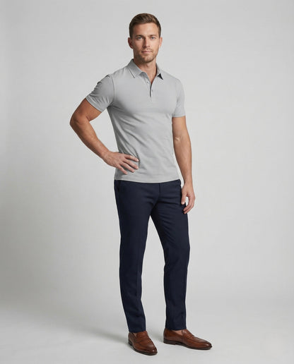 Herren Stretch Poloshirt Figurbetont Slim Fit - Eveloria