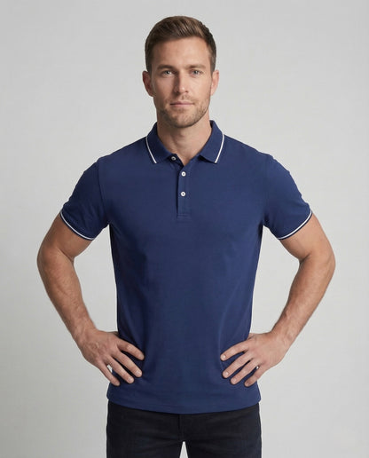 Herren Poloshirt Sportlich Stretch Elegant - Eveloria