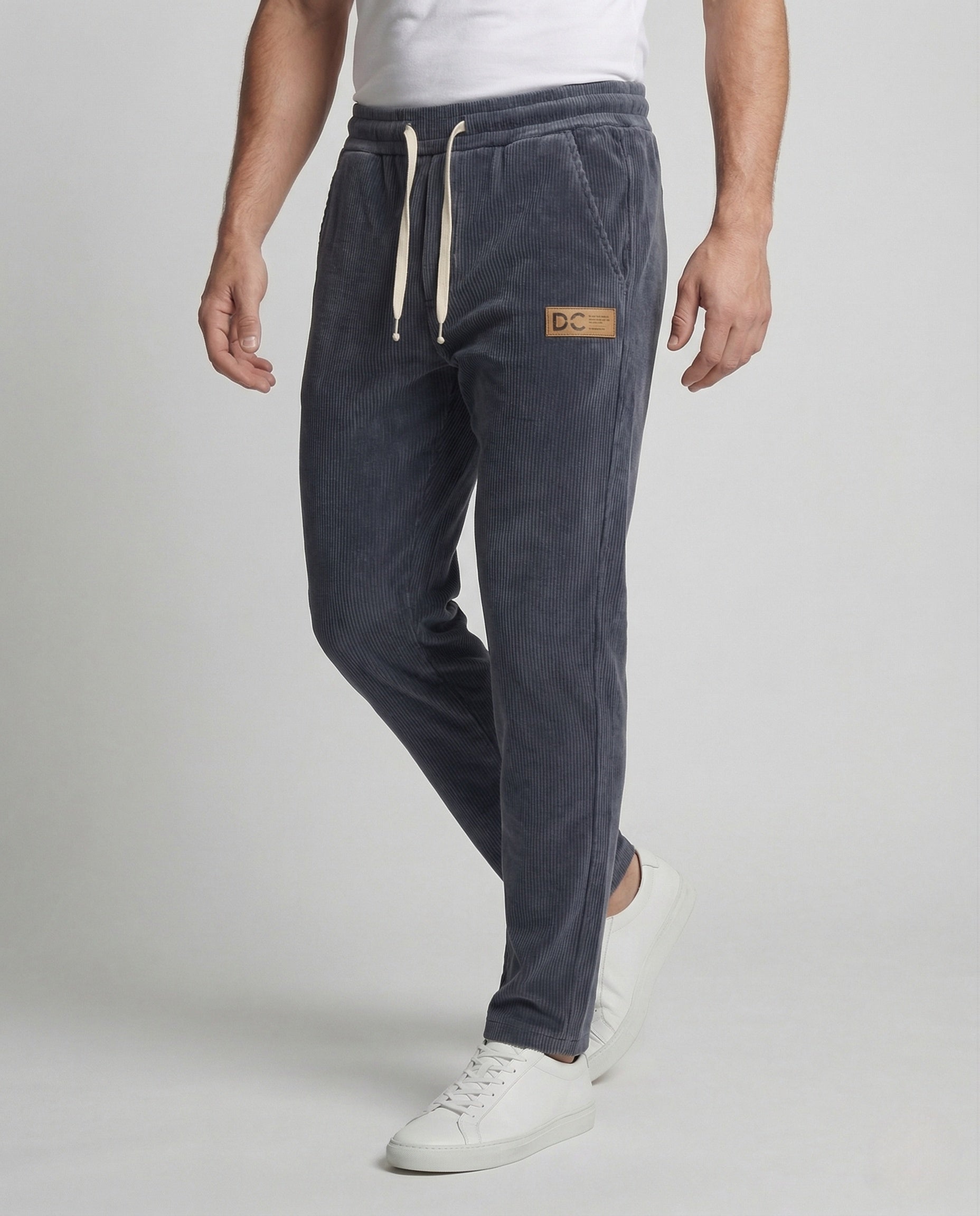 Herren Thermo Freizeithose Elastischer Bund Innenfutter Schwarz - Eveloria