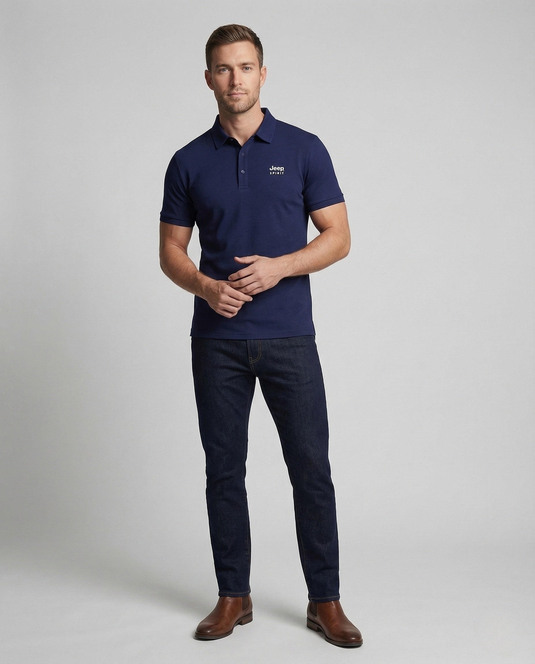 Herren Poloshirt Atmungsaktiv mit Knöpfen - Eveloria
