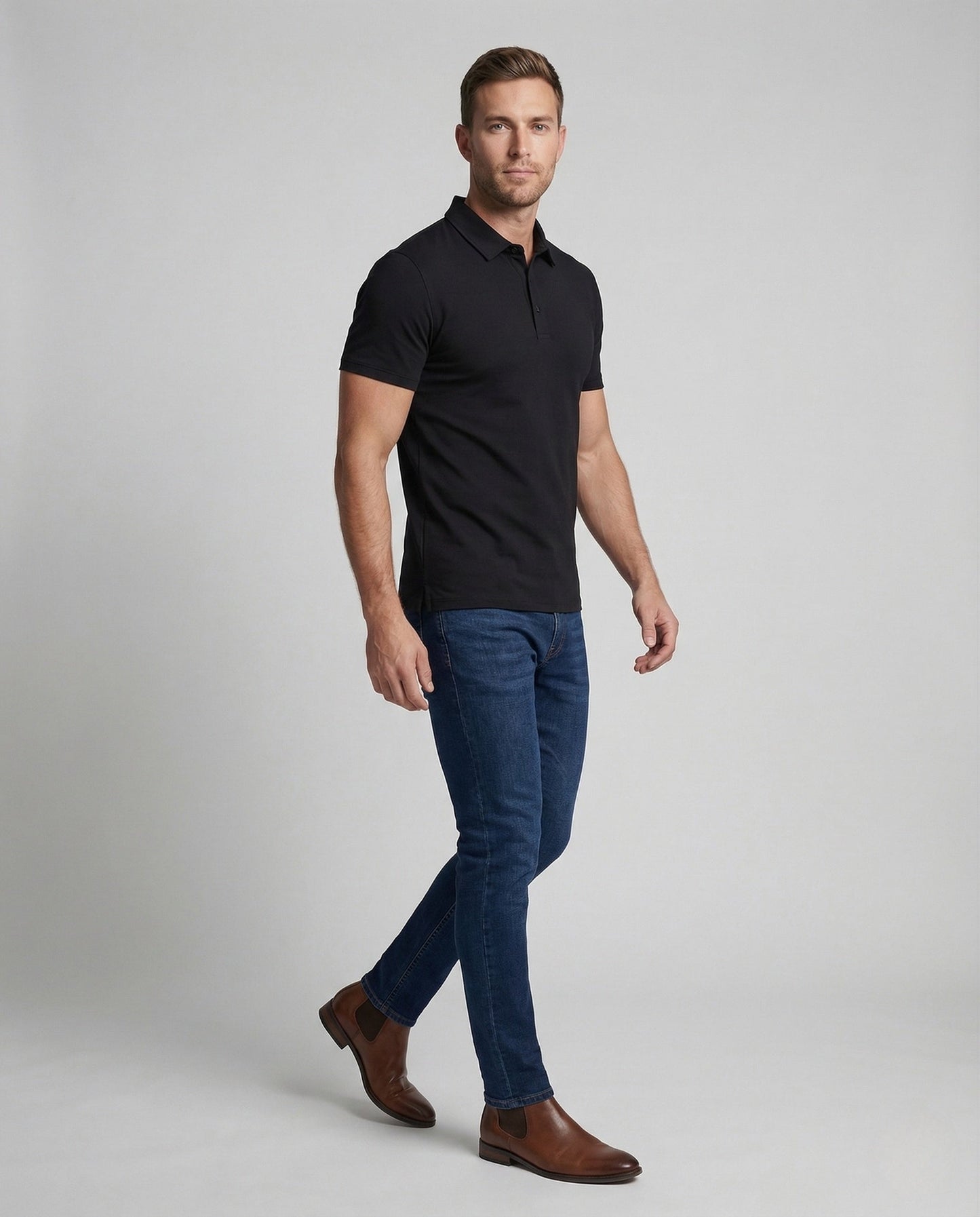 Herren Polohemd Slim Fit Baumwollmix - Eveloria