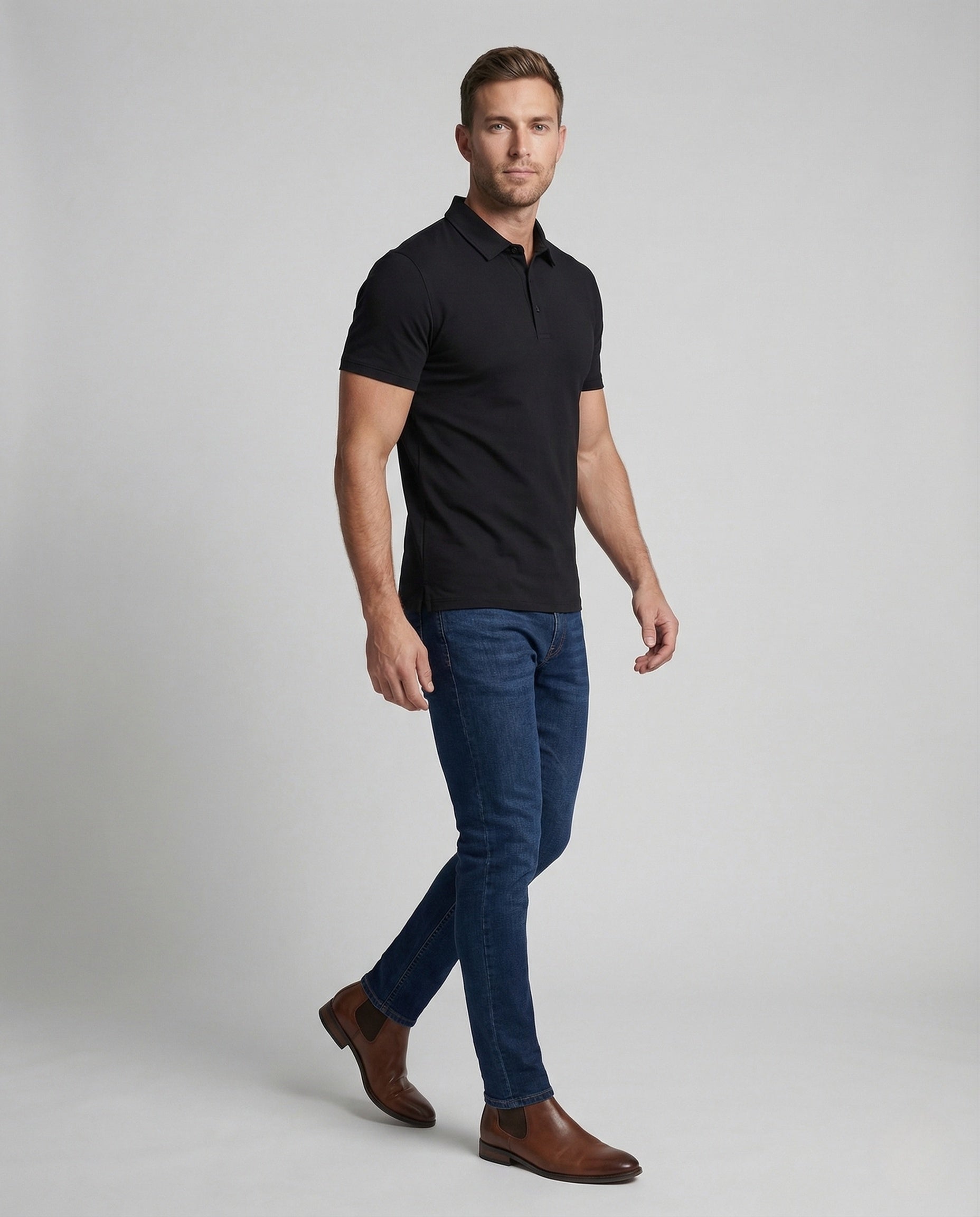 Herren Polohemd Slim Fit Baumwollmix - Eveloria