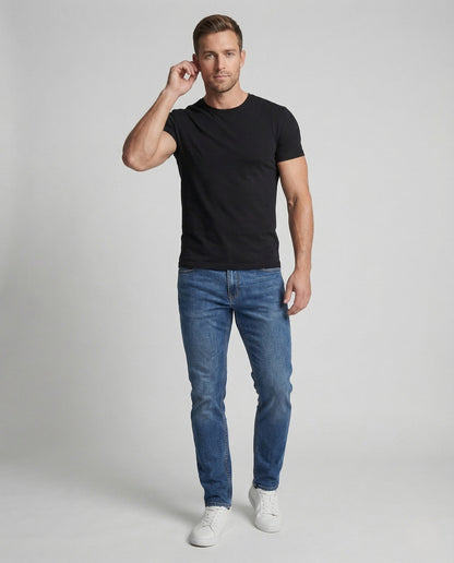 Herren Slim-Fit Jeans Stretch Gerade Bein - Eveloria