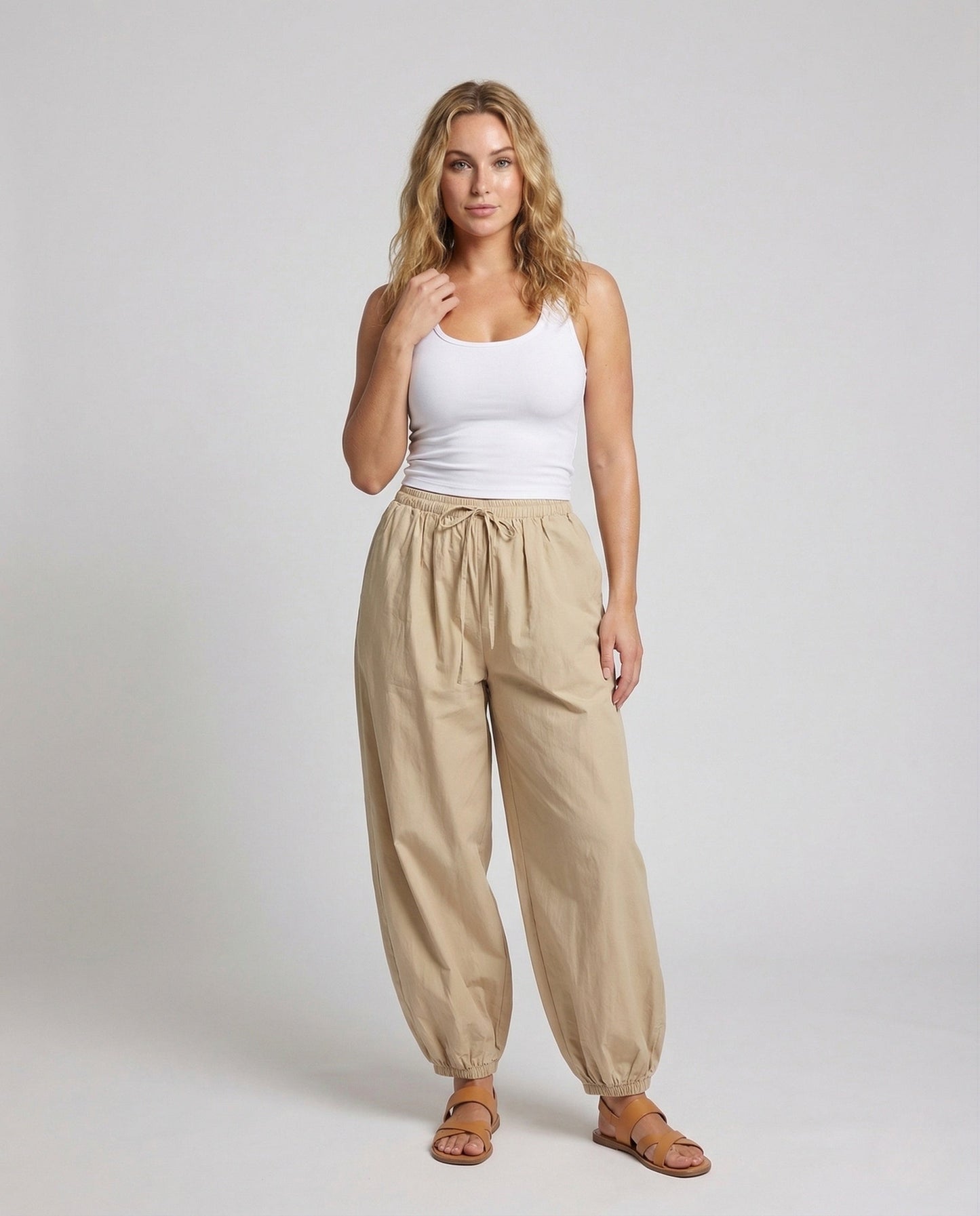 Damen Croptop Haremshose Set - Eveloria