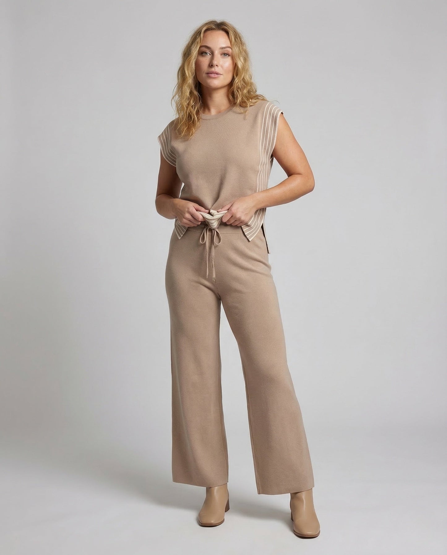 Damen Strick-Set mit und Culotte-Hose - Eveloria
