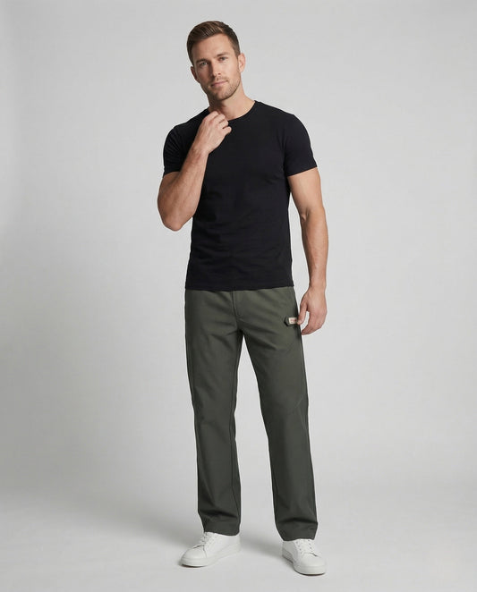 Herren Cargohose Gerade Mit Utility-Tasche - Eveloria