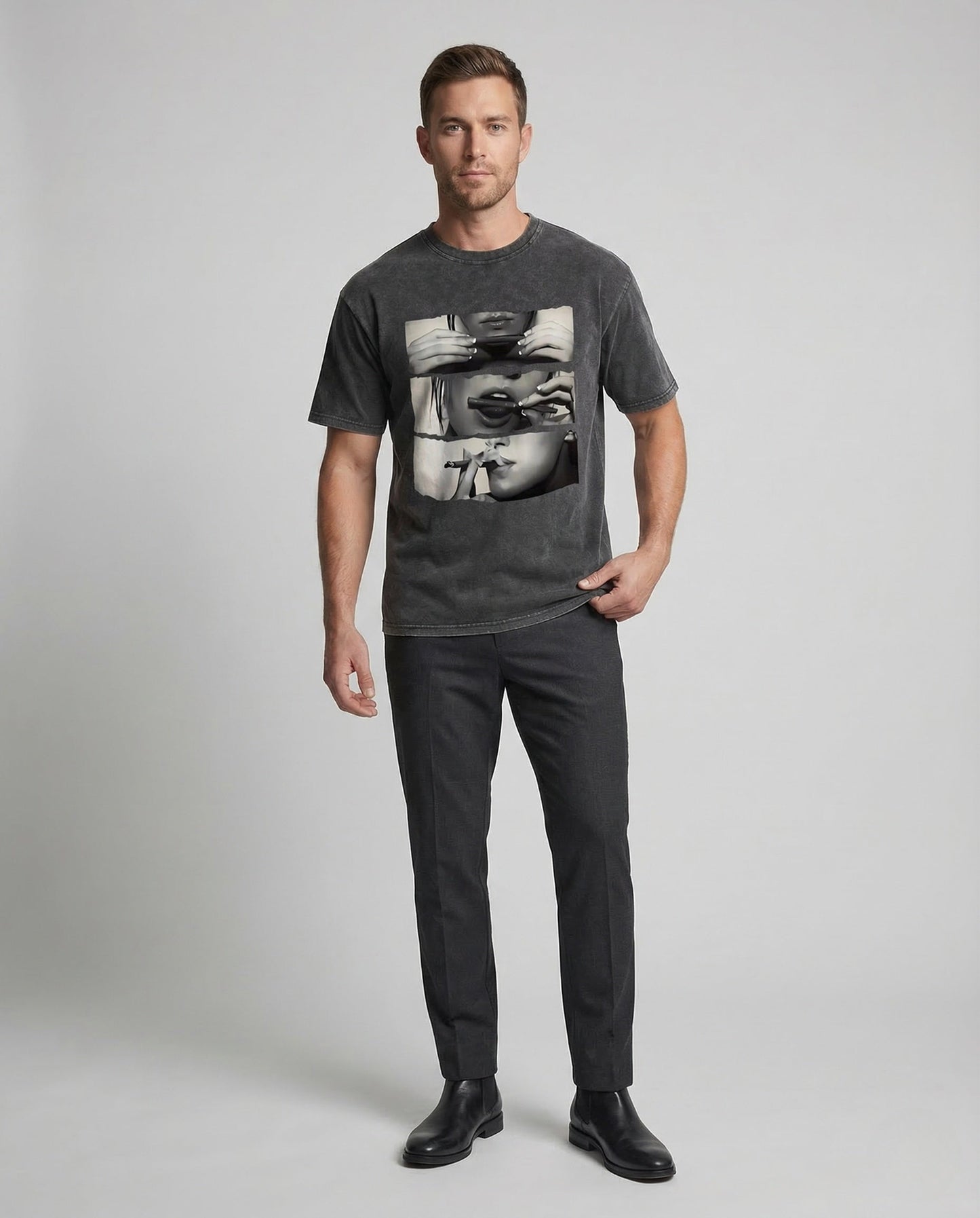 Unisex Oversize T-Shirt Baumwolle Fotoprint - Eveloria