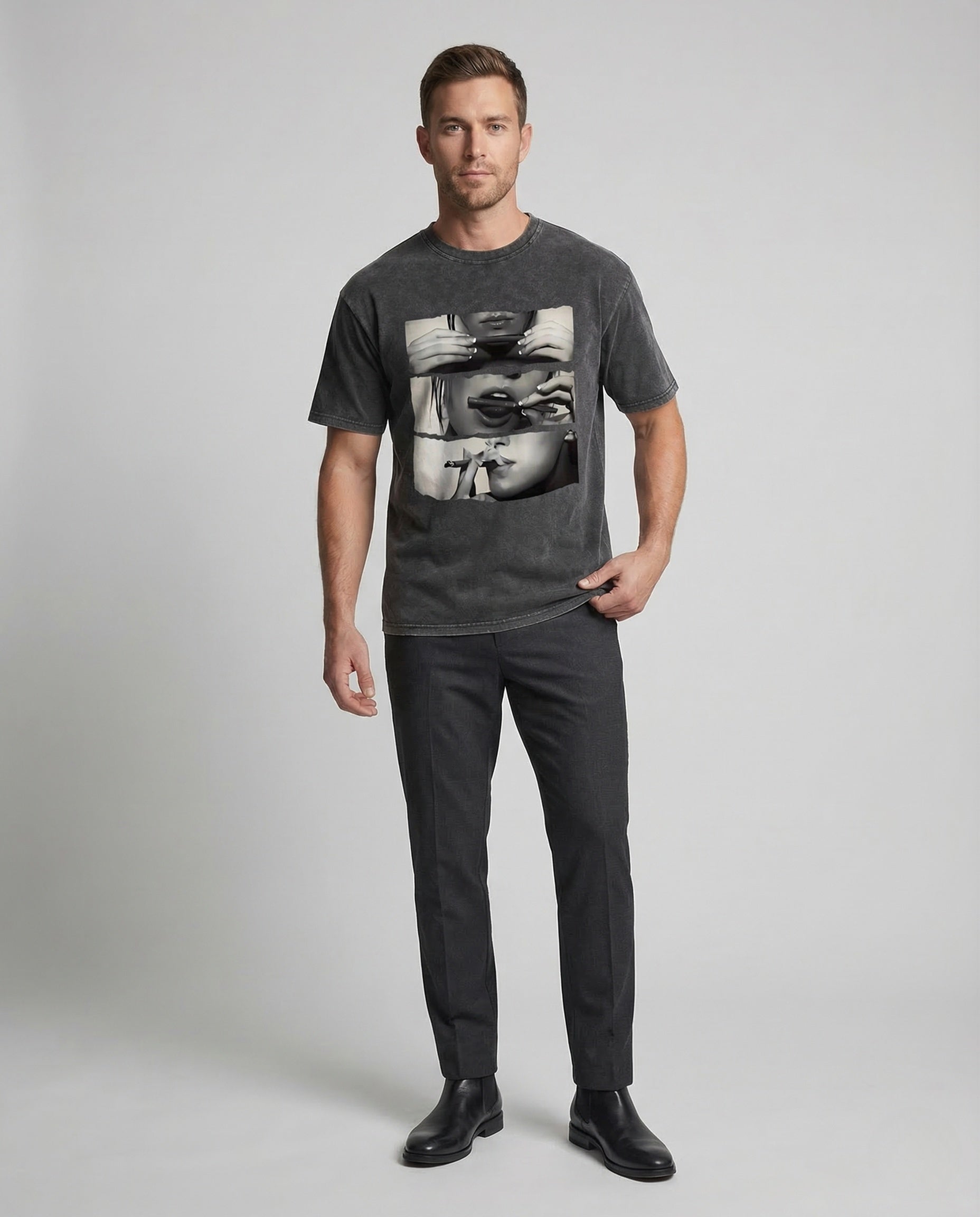 Unisex Oversize T-Shirt Baumwolle Fotoprint - Eveloria
