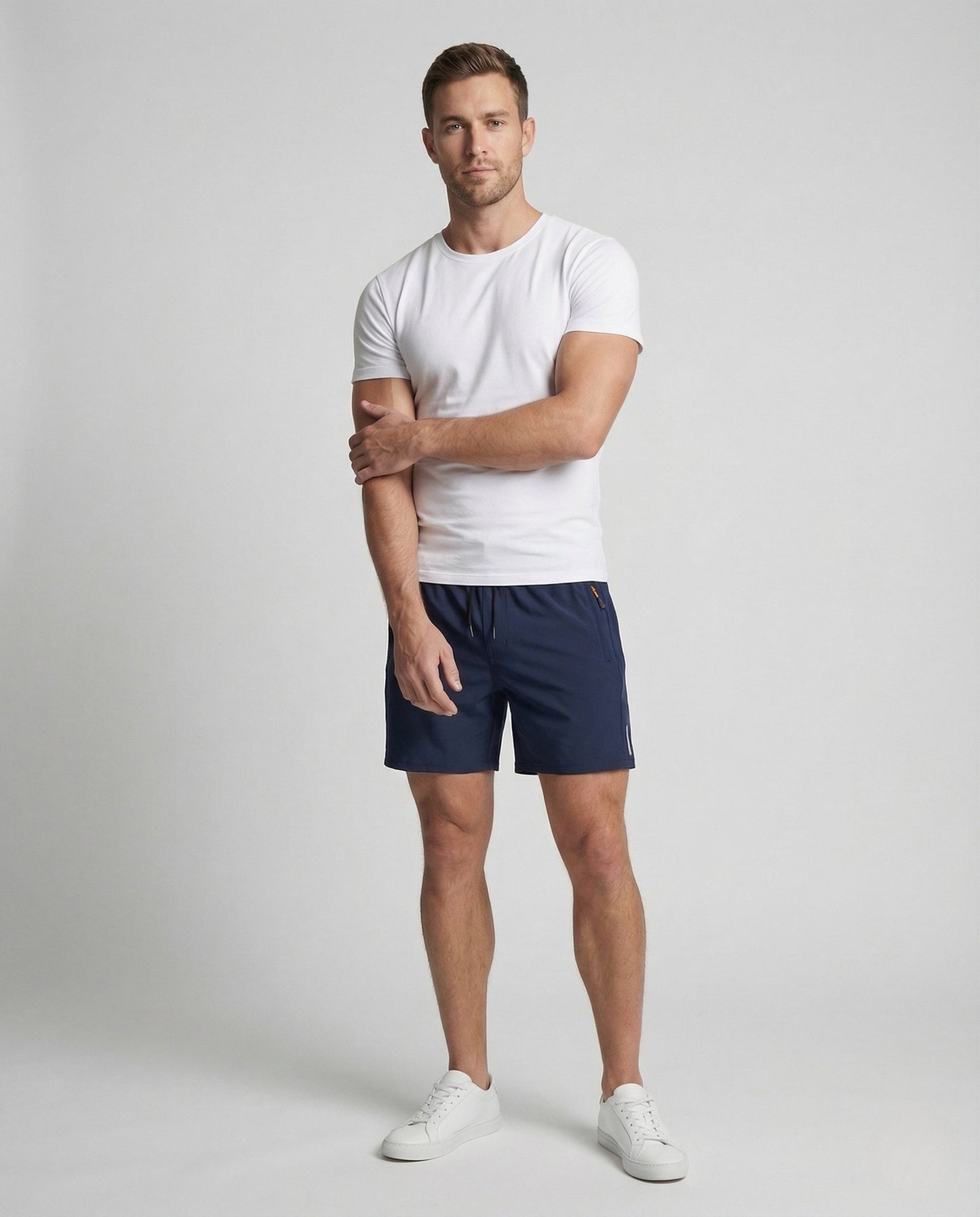 Herren Laufshorts Elastikbund Schwarz - Eveloria