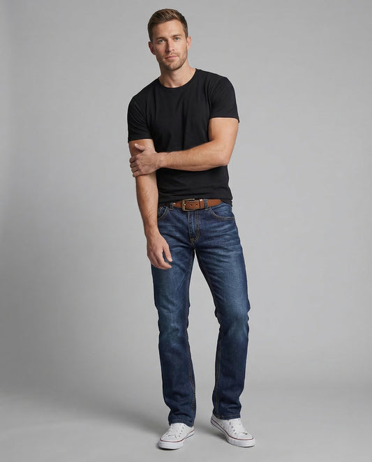 Herren Jeans Komfortbund 5-Taschen - Eveloria