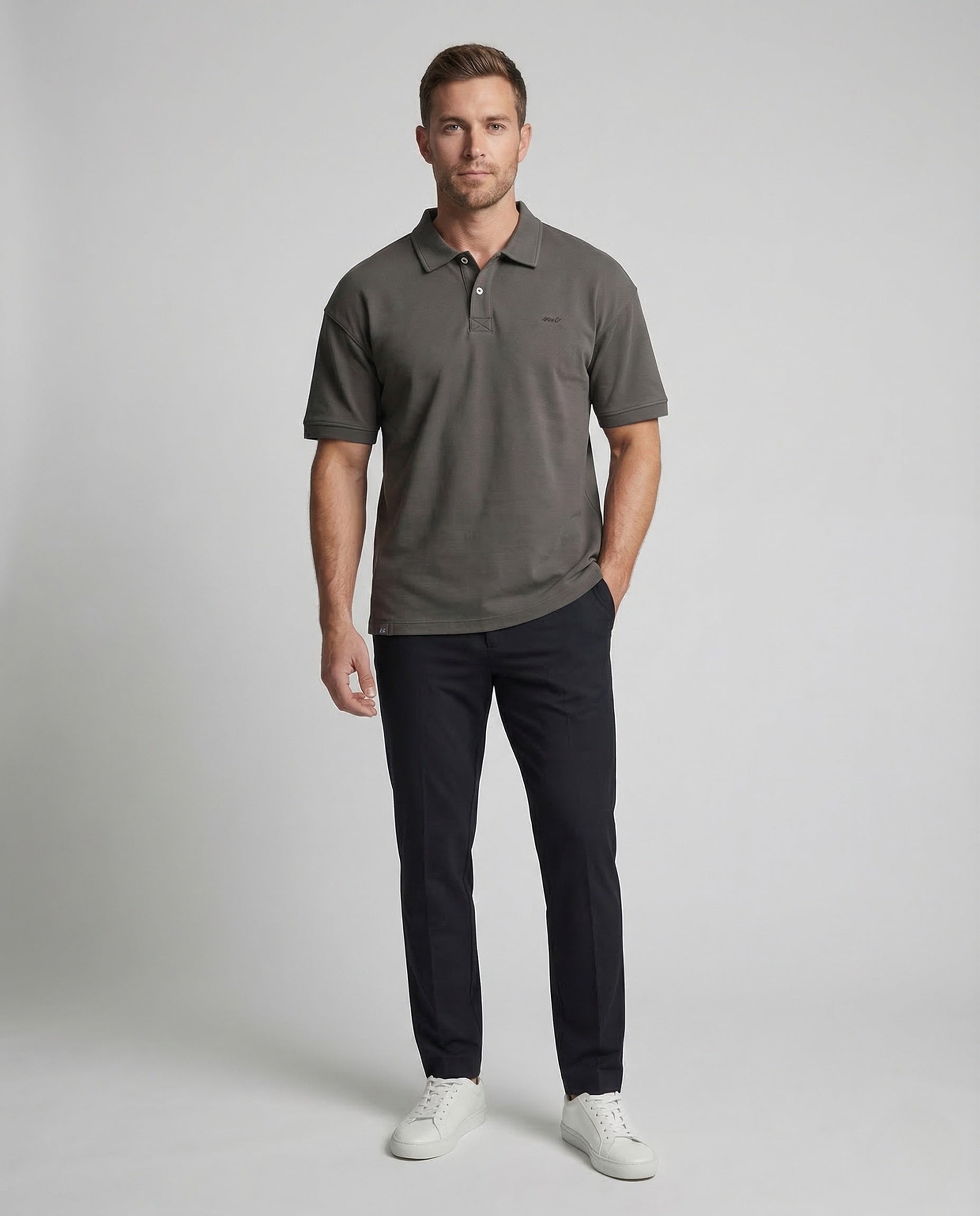 Herren Oversize Polo Baumwollmix - Eveloria