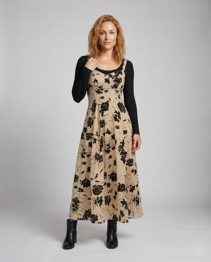 Damen Abendkleid A-Linie Korsett Blumenstickerei - Eveloria