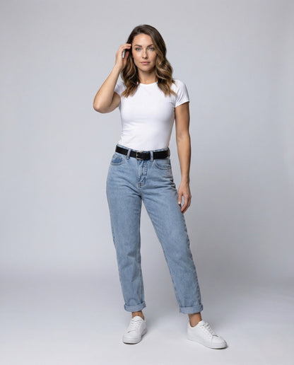 Damen Highwaist Mom Jeans - Eveloria