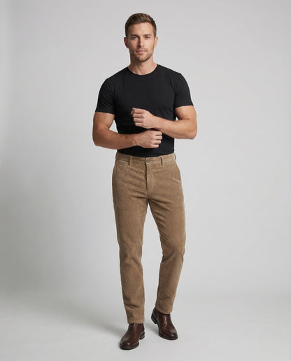Herren Cordhose mit Thermofutter Breite Passform - Eveloria