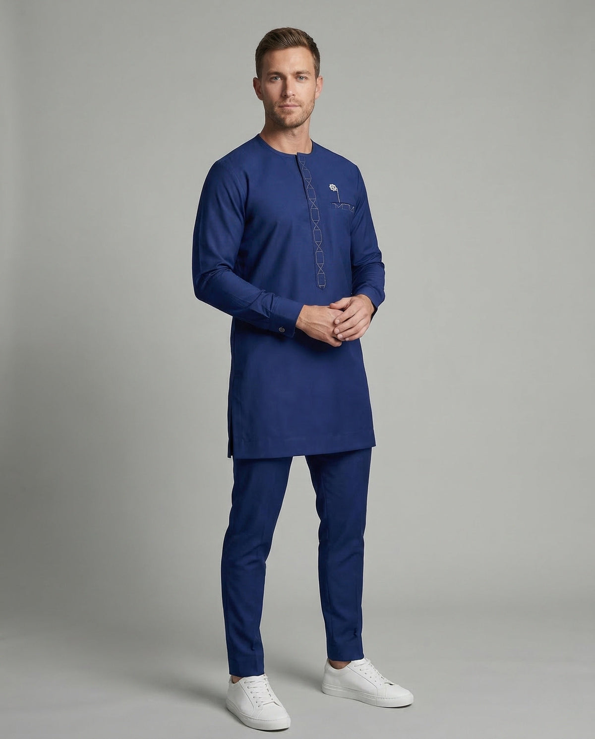 Herren Tunika Set mit Stickerei und Hose - Eveloria