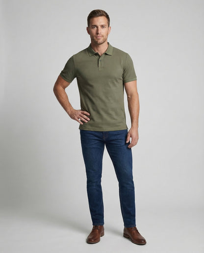 Herren Poloshirt Kurzarm Strukturweiß wird zu Herren Poloshirt - Eveloria