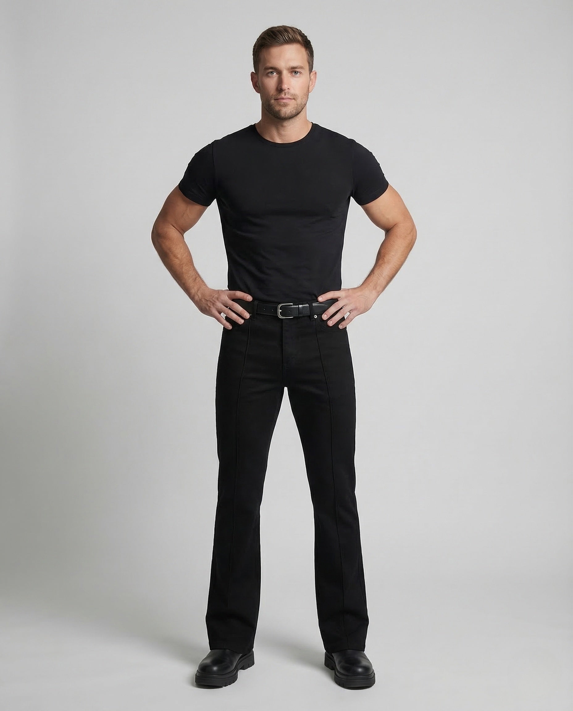 Herren Denim Schlaghose Stretch - Eveloria