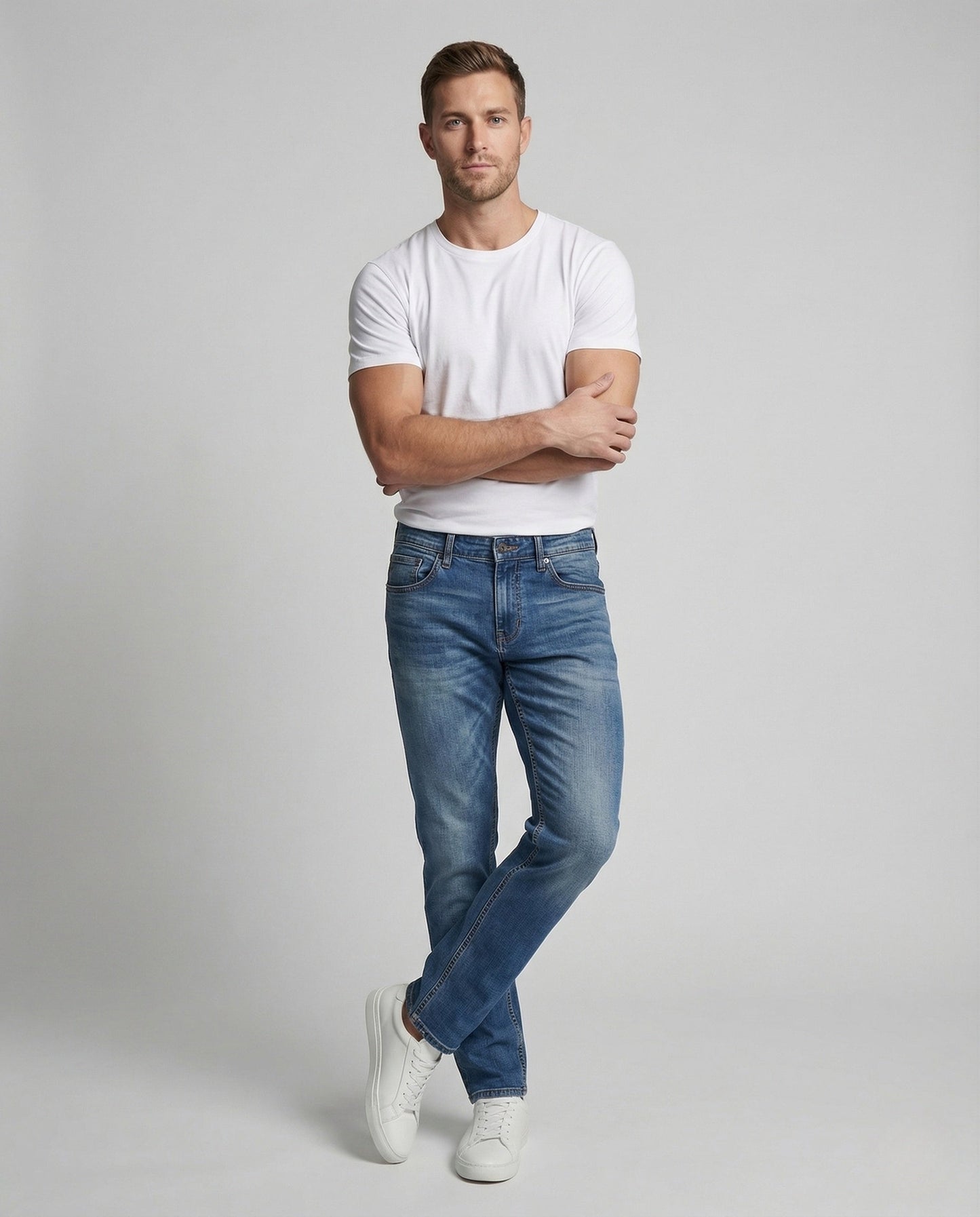 Herren Slimfit Jeans Konisch - Eveloria