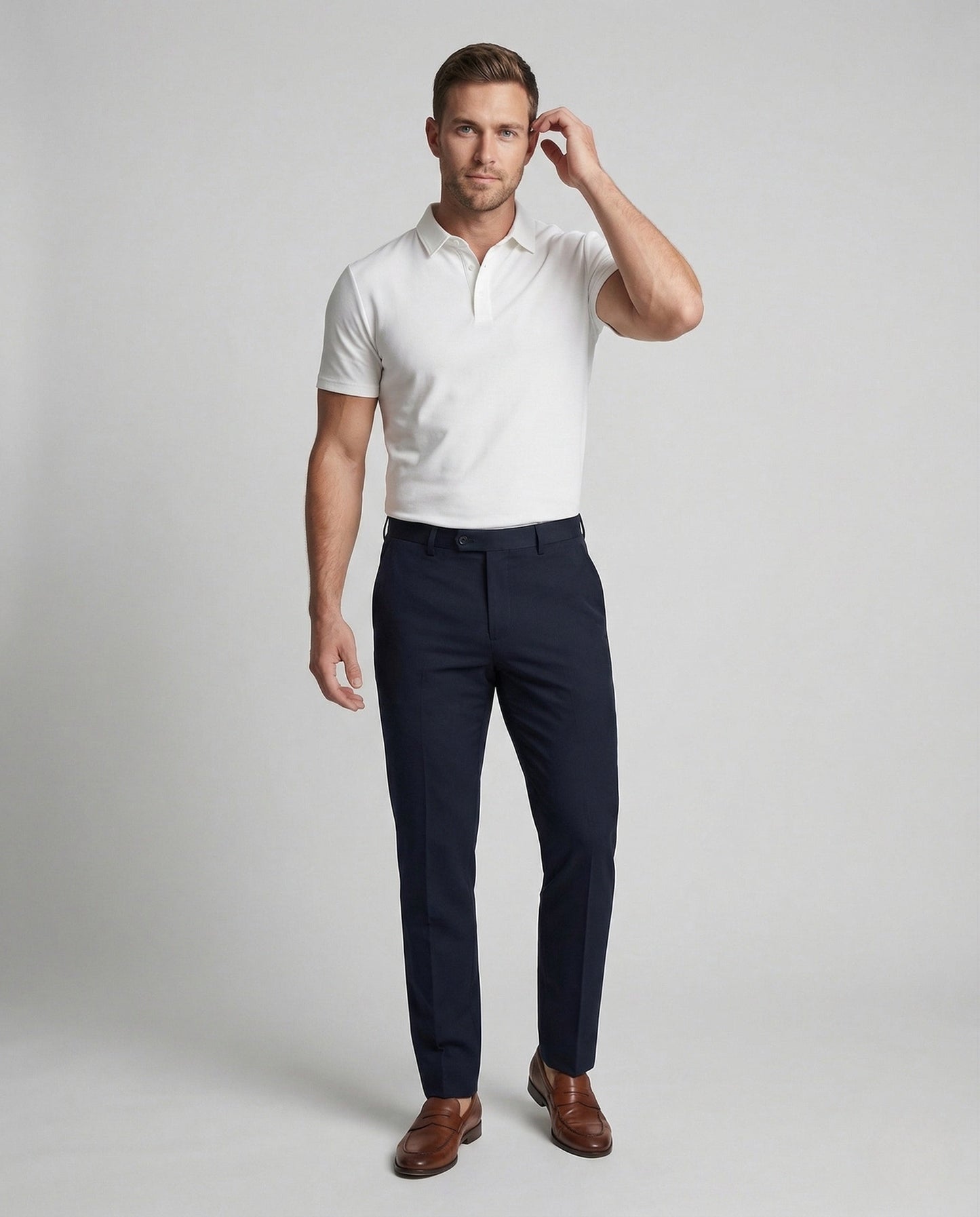 Herren Slim Poloshirt Mercerisiert - Eveloria