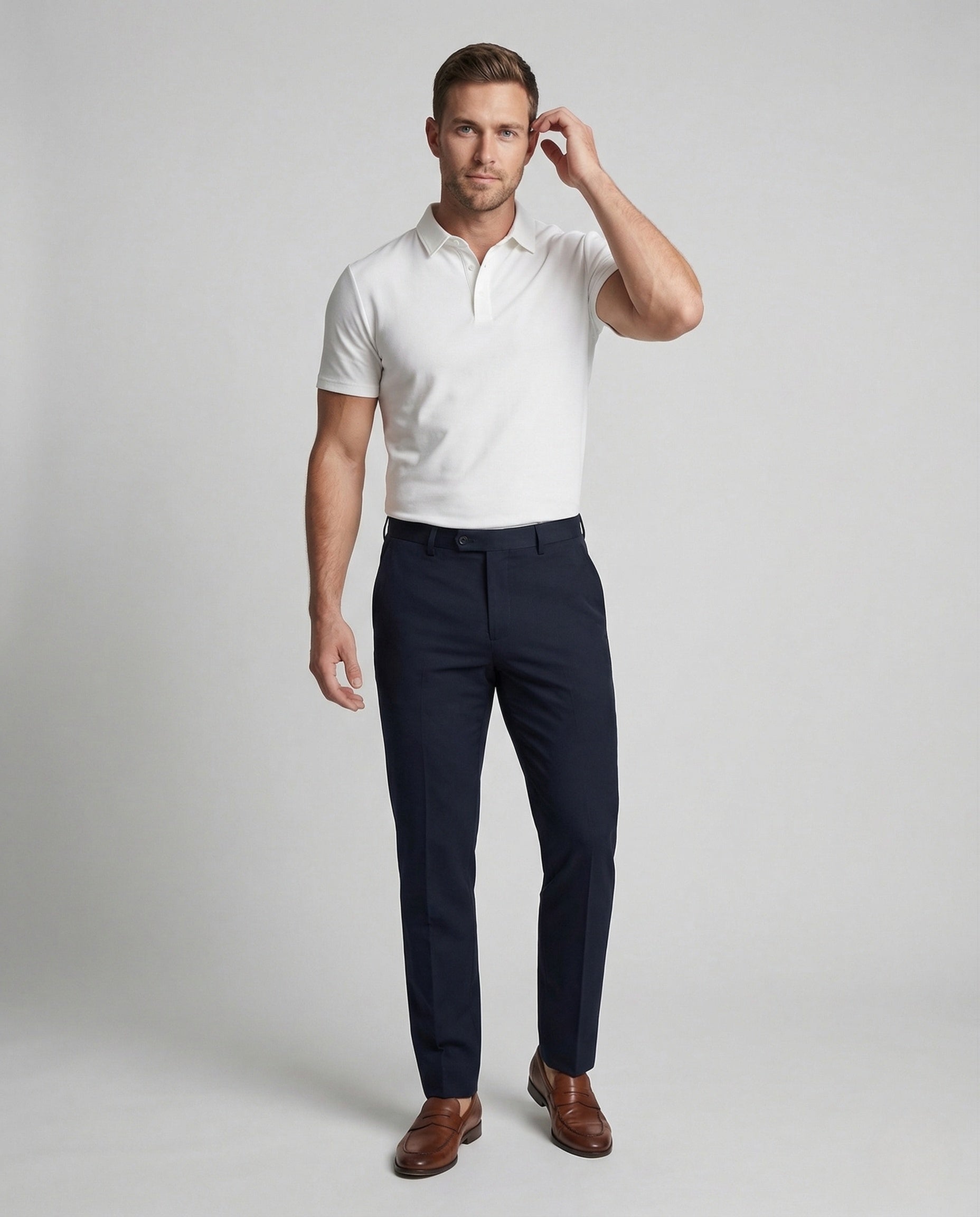 Herren Slim Poloshirt Mercerisiert - Eveloria