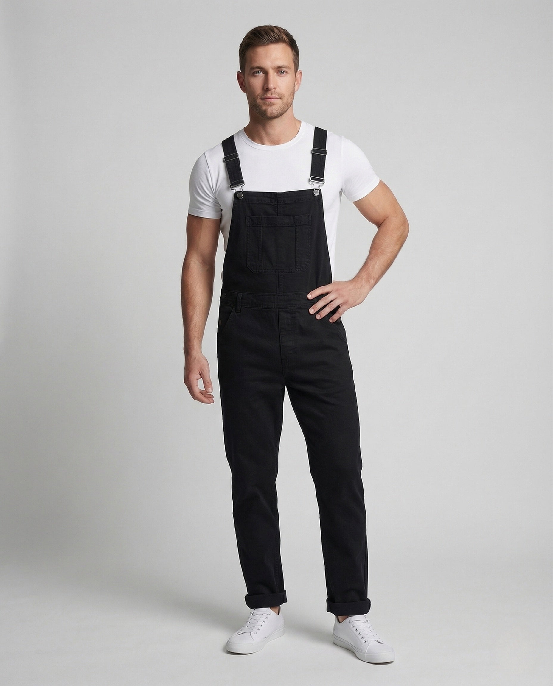Herren Latzhose Jeans Verstellbar - Eveloria