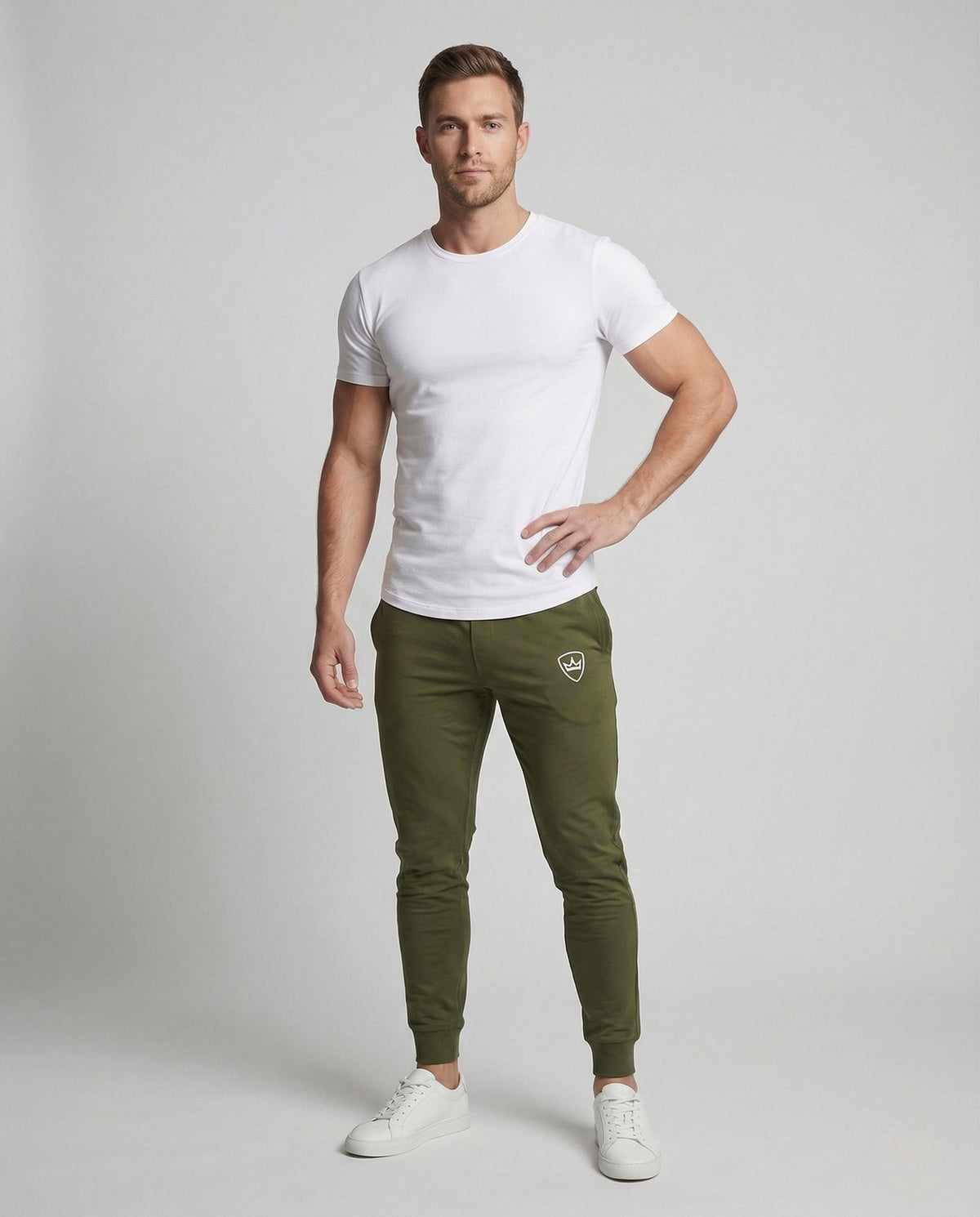 Herren Slim-Fit Jogginghose Sport Schwarz - Eveloria